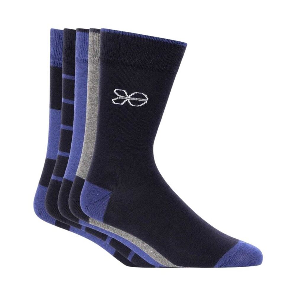 Crosshatch Mens Milato Dress Socks / Blue